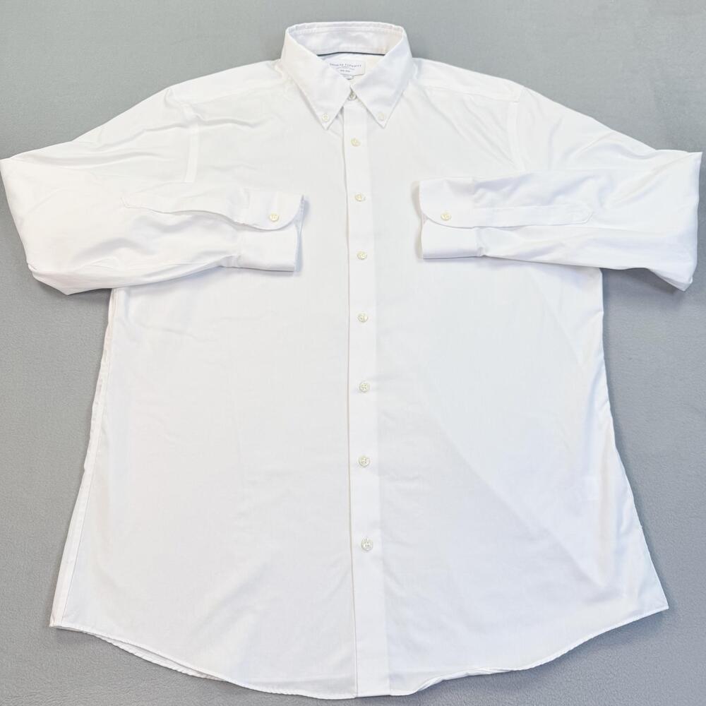Charles Tyrwhitt Shirt Mens 17.5 36/37 White Slim Fit Non Iron Long Sleeve Dress